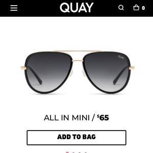 Quay All In Sunglasses Black/Gold